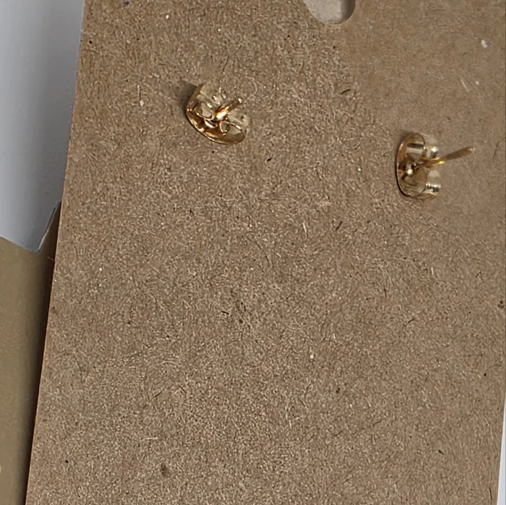 Handmade Clay Striped Geometric Earrings - Picture 3 of 3